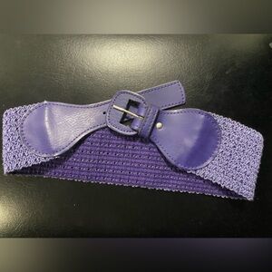 VINTAGE 90s H&M Sweden Archive Purple Braided LEATHER Belt - XS